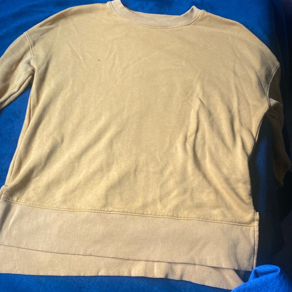 Mustard crew neck size small